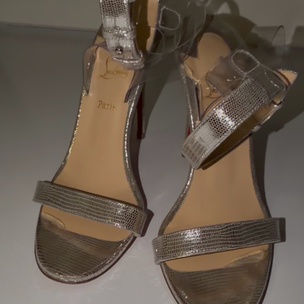 Christian Louboutin Silver  Heels